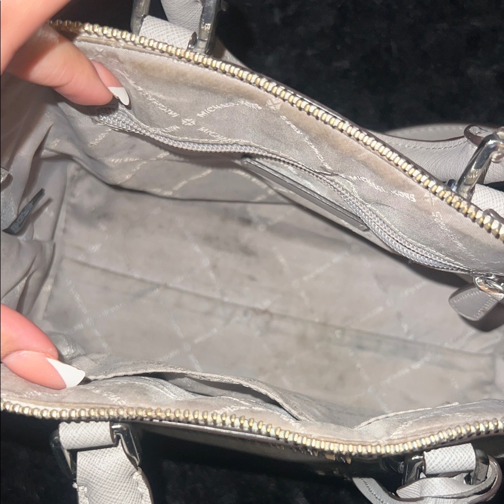 Michael Kors White and Gray Satchel - Picture 3 of 4
